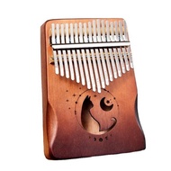 17Keys Kalimba Thumb Piano Solid Wood Veneer Keyboard Musical Instrument Kalimba Finger Piano for Mu