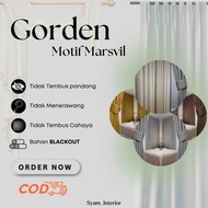 Imported Blackout Curtains with 6 Waves, Marsvils motif