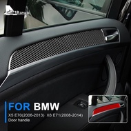 AIRSPEED Carbon Fiber for BMW X5 E70 X5 E71 Accessories Car Door Handle Sticker Interior