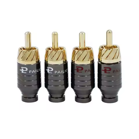 4Pcs Luxury Soldering RCA Plug Jack Connector Speaker Audio Output/Input Adapter Plug Gold plated Ea