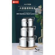 Stainless 304 Grade Steel Thermal Insulated Stackable Lunch Bento Box Tiffin Tingkat 2/3/4 Tiers