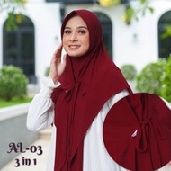 3IN1 INSTANT HIJAB by RAUNAPRIDE - AL03 - PREMIUM HIJAB KHIMAR CADAR