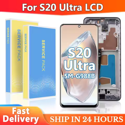 TFT S20Ultra Display For Samsung S20 Ultra For Samsung S20 Ultra 5G G988 G988B G988B/DS LCD With Fra
