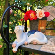 Garden Decoration Balcony Decoration Flower Stand Decoration Lazy Sleeping Kitten Resin Decoration