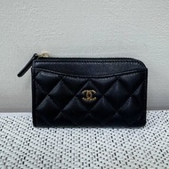 CHANEL 經典金色L型卡包（芯片款)