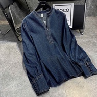 QC - L.O collared zip-up shirt