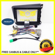 HONDA CIVIC FB FACELIFT 2015 9 INCH ANDROID CASING (FREE CANBUS+CABLE+6PCS SCREWS)