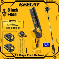 KEELAT 8 Inch Brushless motor Chainsaw Cordless Wood Pruning Cutter Chainsaw Gergaji Elektrik Mesin 