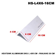 Heatsink Aluminium Siku L 4x6 cm - Panjang 16 cm