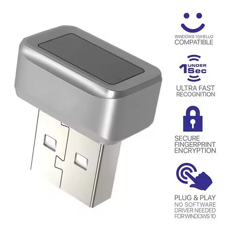 USB Fingerprint Key Reader Module For Windows 10 11 Hello Biometric Scanner Padlock Fingerprint Unlo