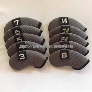 Golf iron cover golf iron cover 10pcs Set Gray iron Set Full Set Protective cover