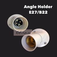 E27/B22 ANGLE BATTEN HOLDER BULB/ SOCKET LAMPU BASE 45 DEGREE