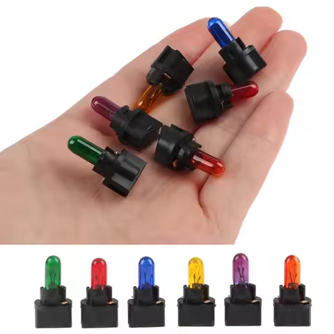 10PCS 12V T5.5 Led Bulb W1.2WCar Interior Lights Dashboard Heating Indicator Wedge Auto Instrument L