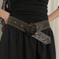 Thắt Lưng Hoa Thời Trang Nữ Phong Cách Bohemian Mới 2025 Thắt Lưng Da PU Cổ Điển Thắt Eo Cho Váy Thi