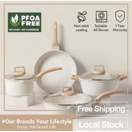 CAROTE 7 PCS Cookware Set Granite Coating Suitable For All Stove