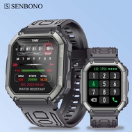 SENBONO Outdoor Sports Men Smart Watch Heart Rate Fitness Tracker Bluetooth Dial Call Smartwatch Men Women for IOS Android
