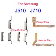 ปุ่มเปิดปิด Flex Out ปุ่มปรับระดับเสียงด้านข้างสำหรับ Samsung Galaxy J510 J710 J5 J7 2016