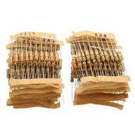 PATIKIL 1Watt 0.1-750 Ohm Carbon Film Resistor, 300 Pcs 30 Values Resistors Assortment Kit 5% Tolera