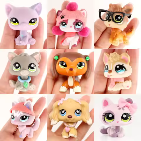 Minilpsshop More Toys Lovely Pet Shop Shorthair Cat Dachshund Collie Deer Husky Wolf with Accessorie