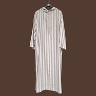PUTIH Djellaba.id Umrah Gamis Muslim Clothes Prayer Robe Hoodie Jalabah Kapucong Moroccan Men's Line