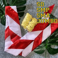 hasduk dasi pramuka cewek perempuan putri laki laki merah putih sd smp sma jumbo  / hasduk dasi pram