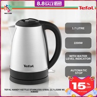 Tefal KI800D Handy Kettle Stainless Steel 1.7L 2200W KI800D Cerek Elektrik
