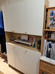 120cm白色多功能儲物櫃