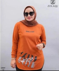 KAOS ZOLAQU TERBARU ATASAN SEMI TUNIK PAKAIAN WANITA OUTFIT CLOTHING BAJU BLOUSE BLUS CASUAL SWEATER