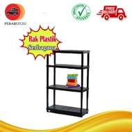 P2U FT Rak Plastik Rendah/Rak serbaguna/Rak Plastik/Rak 4Tingkat