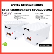 Lava Storage Box (Transparent) 50L l 80L/ Toy Storage Box /  Storage Container / Bekas Simpanan 1708