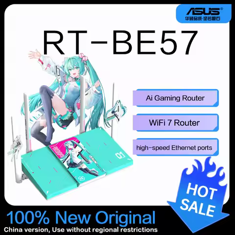 ASUS TUF Gaming Router 2 (Hatsune Miku Edition), WiFi 7, 2.5G Port, Gaming Wireless Acceleration, Ai