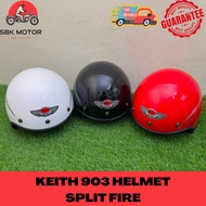 KEITH 903 Helmet Split Fire | Size L No Visor | Half Helmet Motor SIRIM