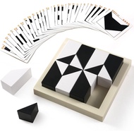 Block Puzzle, Plastic Cube Puzzle with Storage Tray Plastic Hidden Building Block Puzzle Toy 3D Bloc