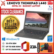 Laptop Budget Lenovo ThinkPad L440 INTEL I5 - High-Performance Laptop for Work and Study" windows 10