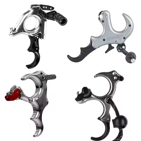 Archery Release 360° Rotatable Thumb Release Compound Bow Straps 3Finger/4 Finger Adjustable Tension