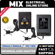 LEMAX Universal ACDC Adaptor (500mA/1000mA) 1.5V / 3V / 4.5V / 6V / 7.5V / 9V / 12V Adjustable Multi