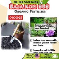 400GRAM BAJA KOPI ORGANIC FERTILIZER NPK 888 GARDENING BAJA ORGANIK FOR FLOWER FRUIT VEGETABLE PLANT