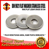 (10 PCS) SS 304 / Stainless Steel Wide PlateRing M8 DIN 9021 Flat Washer Plated 5/s 16" / Screw Bolt