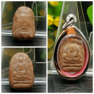 【Efficacious amulet】Warranty an Authentic Very Old RareWat KlangBangKeaw Nur Din(Holy Earth)Phim Lek