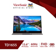 ViewSonic TD1655 Touch Portable Monitor  /15.6"/ IPS /60 Hz/ 6.5 ms (Portable monitor) (จอสำหรับพกพา