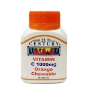 21ST CENTURY VITAMIN C 1000MG 60'S ORANGE CHEWABLE (EXP:07/2024)