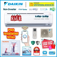 Daikin R32 Non Inverter Air Conditioner 1.0hp - 3.0hp Non Inverter Aircond FTV-P Series | R32 | FTV28PB / FTV35PB / FTV50PB / FTV60PB / FTV85PB Smart Control (Wifi) R32 Non Inverter Wall Mounted Air Conditioner ((Gin Ion Blue Filter)) + Free Gift