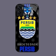 DK-77 Persib logo Casing GLASS soft frame black OPPO Realme Reno C55 A77 A96 A17 10 A57S C30S A77S A