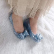 Blue Frozen Ribbon Children's Shoes / Girls' Shoes / Children's Jelly Shoes / Blue Children's Shoes 