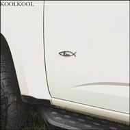 KOOK Christian Fish Emblems Sticker Self Adhesive Car Fish Decal Sticker