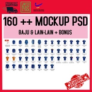 (PROMOSI) 160++  PSD MOCKUP BAJU Tshirt & Lain + 100 MOCKUP BONUS