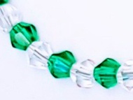 Custom made crystal anklet 4mm 2 colour crystal with bells.Check for other colours .Length 16cm to 3