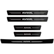 1/4/5Pcs Car Door Sill Scuff Plate Decor Carbon Fiber Stickers For Haval H6 H9 F7X F7 Dargo Jolion H