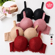 J13 Iris Bra Thick Foam Underwear Close-Fitting Chest Lace Pattern Bust 32 34 36 Underwire 2 Hooks W