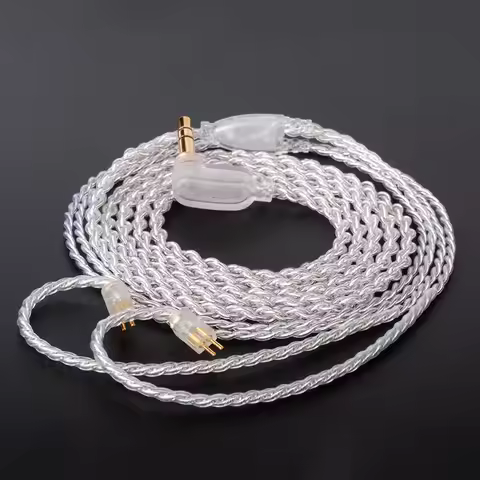 KBEAR 4-core upgrade cable 4N pure silver headphone cable HiFi in ear display replacement cable